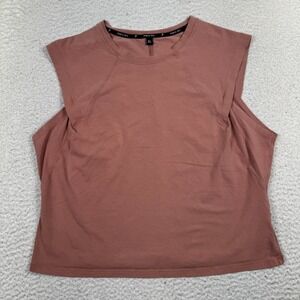 Public Rec Go‎ to Canyon T-Shirt Top Women XL Pima Cotton Blend Brown Outdoor